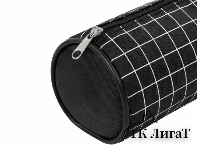 Пенал-косметичка BRAUBERG, Checkered, черный, 20х7х7см, 272298