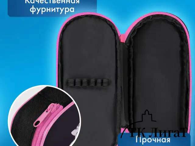 Пенал-футляр BRAUBERG, 1 отделение, органайзер, полиэстер, 22x9х5 см, "Don