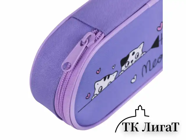 Пенал-футляр BRAUBERG, 1 отделение, органайзер, полиэстер, 22x9х5 см, "Meow", 272312