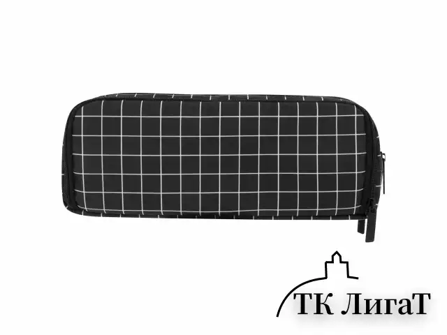 Пенал-органайзер BRAUBERG, 2 откидные планки, полиэстер, 23x9х7 см, "Checkered", 272316