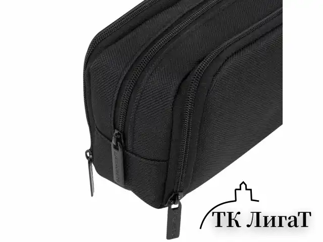 Пенал-органайзер BRAUBERG, 2 откидные планки, полиэстер, 23x9х7 см, "Total black", 272317