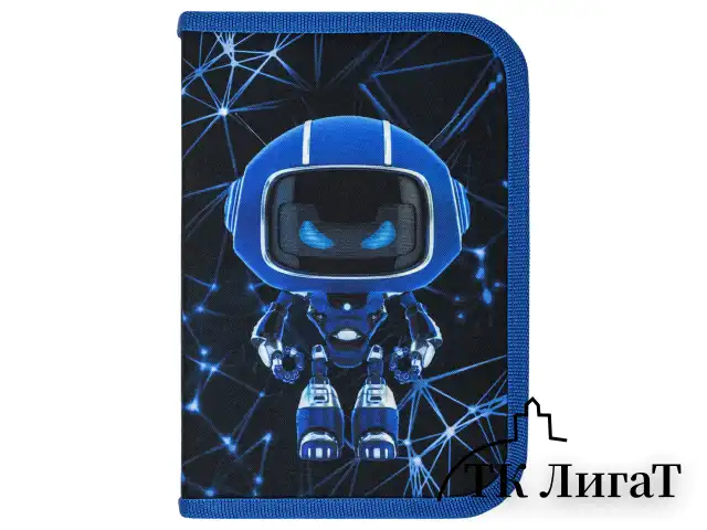 Пенал BRAUBERG, 1 отделение, полиэстер, 21х14 см, "Evil robot", 272328