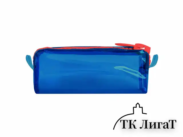 Пенал BRAUBERG с объемной "тракторной" молнией, 1 отделение, ПВХ, 22х8х6,5 см, "Contrast blue", 272341