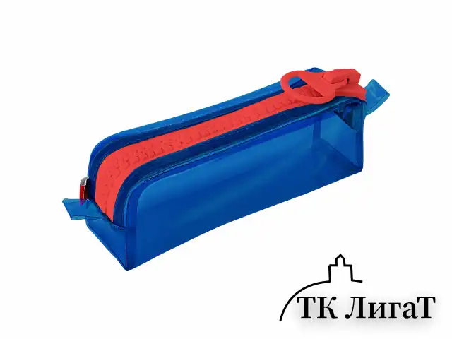 Пенал BRAUBERG с объемной "тракторной" молнией, 1 отделение, ПВХ, 22х8х6,5 см, "Contrast blue", 272341