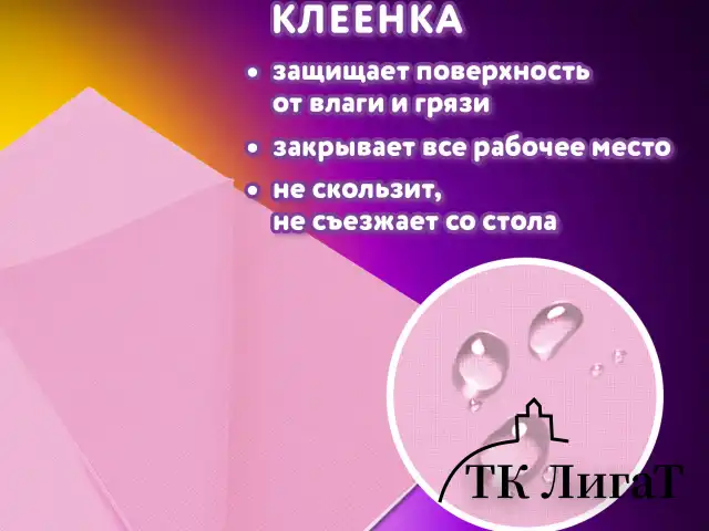Набор для уроков труда ЮНЛАНДИЯ, клеенка ПВХ, накидка фартук с нарукавниками, "Anime pals", 272365
