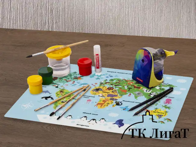 Настольное покрытие ЮНЛАНДИЯ, А3+, пластик, 46x33 см, "Map", 272370