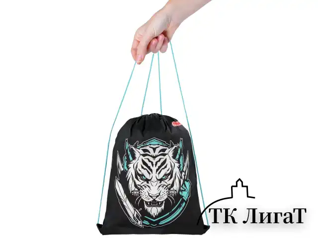 Мешок для обуви ПИФАГОР, 1 отделение, 42х34 см, "White tiger", 272389