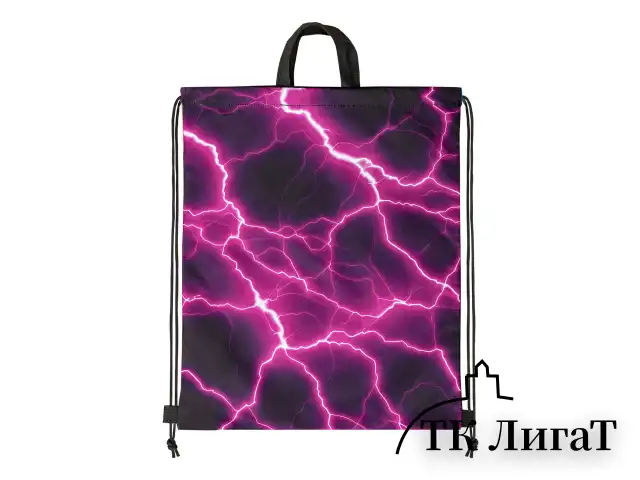 Мешок для обуви BRAUBERG большой удобный с ручкой, 51х41 см, Lightning, 272400