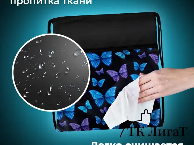 Мешок для обуви BRAUBERG БОЛЬШОЙ, с ручкой, карман на молнии, сетка, 49х41 см, "Fly aways", 272402