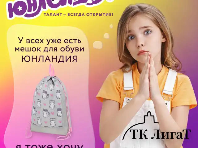 Мешок для обуви ЮНЛАНДИЯ с ручками, боковой карман на молнии, 46х36 см, "Kitties", 272407