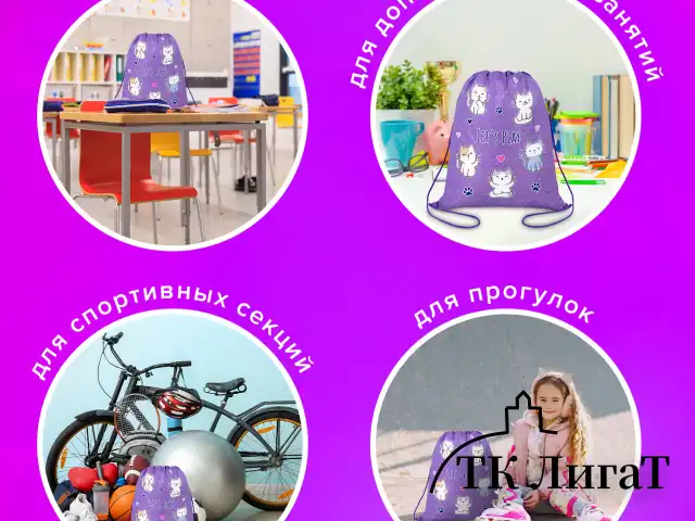 Мешок для обуви BRAUBERG KIDS, с петлей, 42х34 см, "Playing kittens", 272413