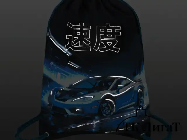 Мешок для обуви BRAUBERG PREMIUM, карман, подкладка, светоотражайка, 43х33 см, Night race, 272425