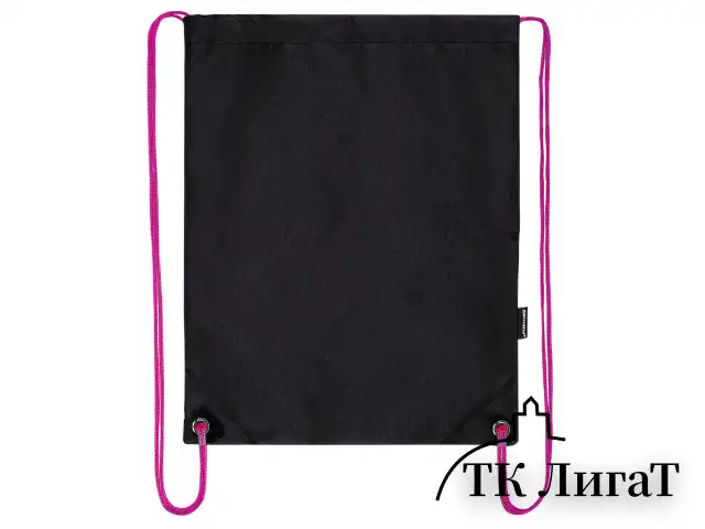 Мешок для обуви BRAUBERG плотный, карман на молнии, подкладка, 43х33 см, Neon Pink, 272428