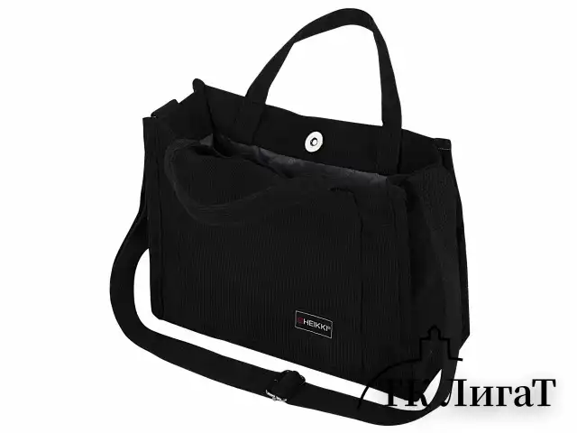 Сумка шоппер HEIKKI MINI (ХЕЙКИ), вельвет, 25х20 см, черный, 272439