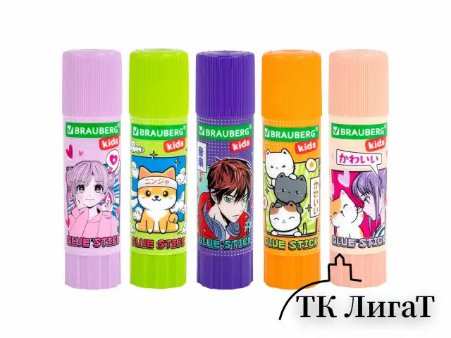 Клей-карандаш "Anime" 15 г, BRAUBERG KIDS, ассорти, 272472