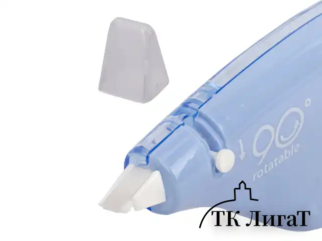 Корректирующая лента BRAUBERG PASTEL 5 мм х 12 м, вращающийся наконечник 90°, механизм перемотки, корпус голубой, блистер, 272488