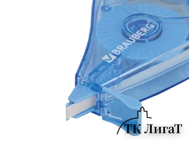 Корректирующая лента BRAUBERG PRO, 5 мм х 20 м, механизм перемотки, корпус синий, блистер, 272492