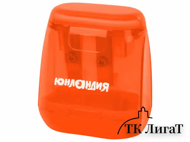 Точилка с контейнером для простых и утолщенных карандашей ЮНЛАНДИЯ "СУНДУЧОК", 2 отверстия, 272506