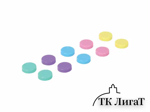 Магниты 30 мм, НАБОР 10 шт., "MACAROONS", BRAUBERG KIDS, блистер, 272521