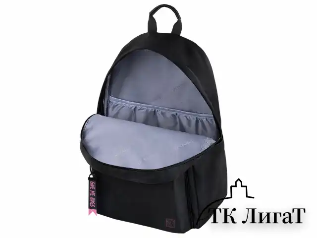 Рюкзак BRAUBERG FASHION CITY универсальный, карман-антивор, Hug me, черный, 44х31х16 см, 272570
