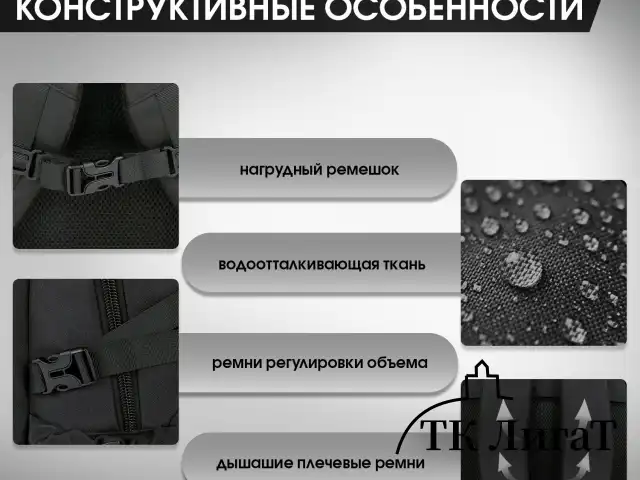 Рюкзак HEIKKI CHALLENGE (ХЕЙКИ) универсальный, 2 отделения, отделение для ноутбука, черный, 47х32х17 см, 272580