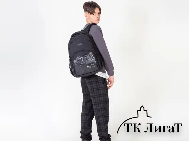 Рюкзак BRAUBERG CONCEPT универсальный, 2 отделения, светоотражающий принт, Night city, 45х30х18 см, 272582