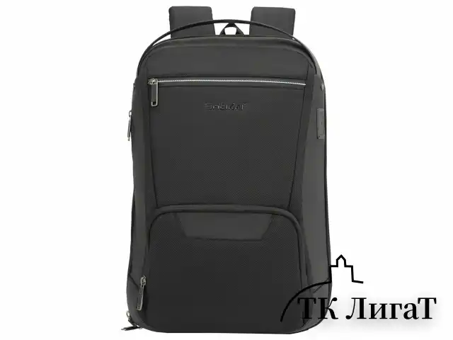 Рюкзак HEIKKI HIGH TECH (ХЕЙКИ) с отделением для ноутбука, USB-порт, черный, 46x30x10 см, 272588