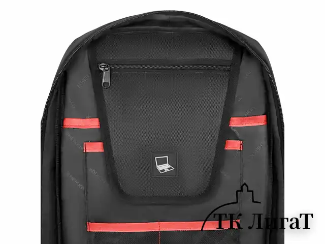 Рюкзак HEIKKI HIGH TECH (ХЕЙКИ) с отделением для ноутбука, USB-порт, черный, 46x30x10 см, 272588