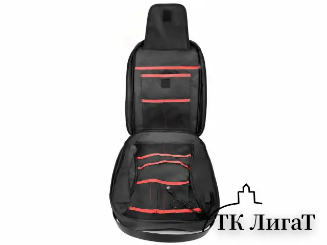 Рюкзак HEIKKI HIGH TECH (ХЕЙКИ) с отделением для ноутбука, USB-порт, черный, 46x30x10 см, 272588