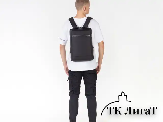 Рюкзак HEIKKI HIGH TECH (ХЕЙКИ) с отделением для ноутбука, черный, 43x28x12 см, 272589
