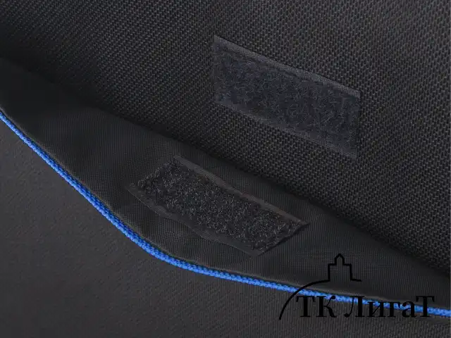 Сумка портфель BRAUBERG PRACTICAL с отделением для ноутбука 15,6", Blue line, черная, 29х40х7 см, 272603