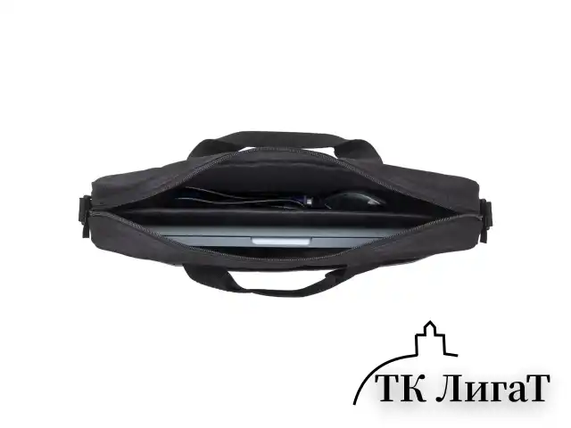 Сумка портфель BRAUBERG PRACTICAL с отделением для ноутбука 15,6", Grey line, черная, 29х40х7 см, 272604