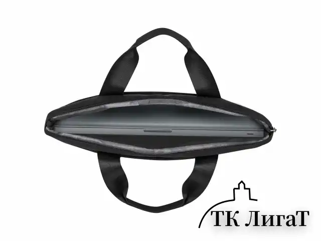 Сумка портфель HEIKKI ULTRA (ХЕЙКИ) с отделением для ноутбука 15,6", Total black, черная, 28х39х3 см, 272609