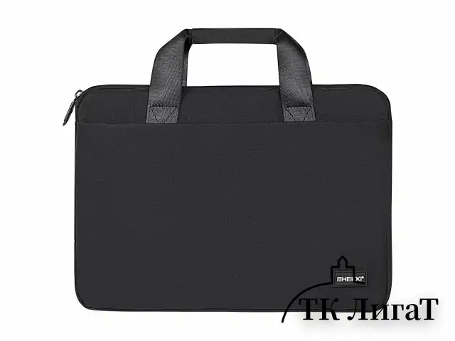 Сумка портфель HEIKKI ULTRA (ХЕЙКИ) с отделением для ноутбука 15,6", Total black, черная, 28х39х3 см, 272609