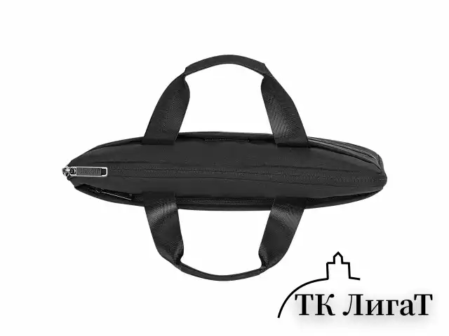 Сумка портфель HEIKKI ULTRA (ХЕЙКИ) с отделением для ноутбука 15,6", Total black, черная, 28х39х3 см, 272609