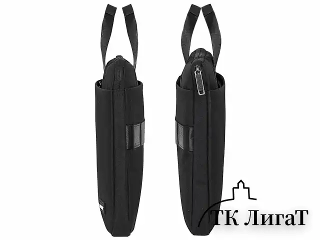 Сумка портфель HEIKKI ULTRA (ХЕЙКИ) с отделением для ноутбука 15,6", Total black, черная, 28х39х3 см, 272609