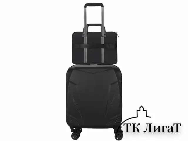 Сумка портфель HEIKKI ULTRA (ХЕЙКИ) с отделением для ноутбука 15,6", Total black, черная, 28х39х3 см, 272609