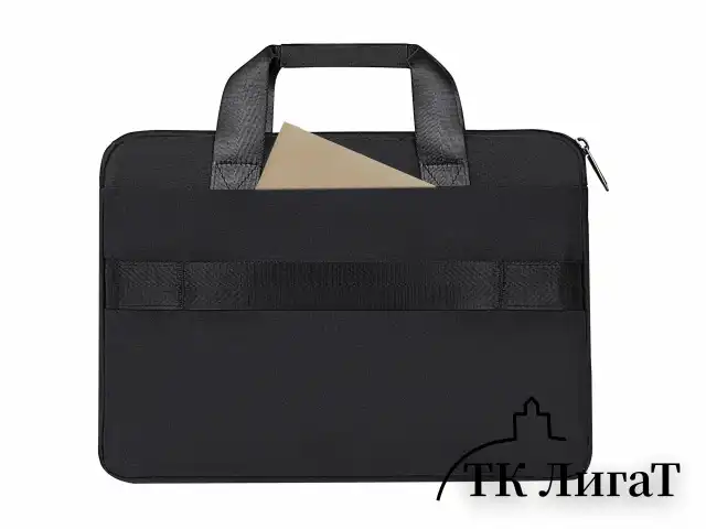 Сумка портфель HEIKKI ULTRA (ХЕЙКИ) с отделением для ноутбука 15,6", Total black, черная, 28х39х3 см, 272609