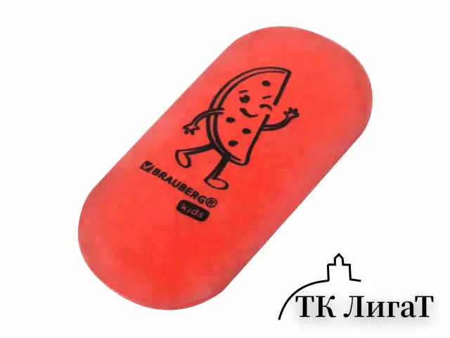 Ластик BRAUBERG KIDS "Fruits", 50х23х10 мм, пастельные цвета ассорти, 272674