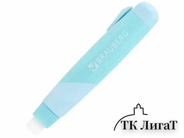 Ластик выдвижной BRAUBERG "REWIND", 112х21х24 мм, белый, пастельные цвета корпуса ассорти, 272686
