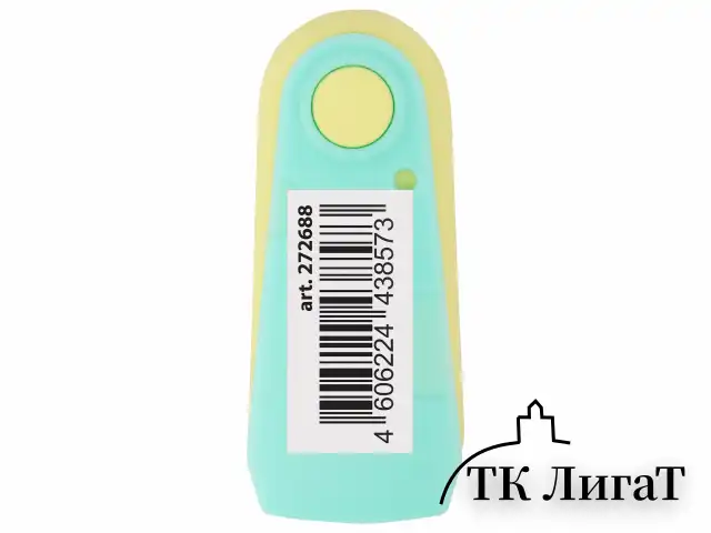 Ластик BRAUBERG "ULTRA PASTEL", 57х24х15 мм, пастельные цвета ассорти, бирюзовый пластиковый держатель, 272688