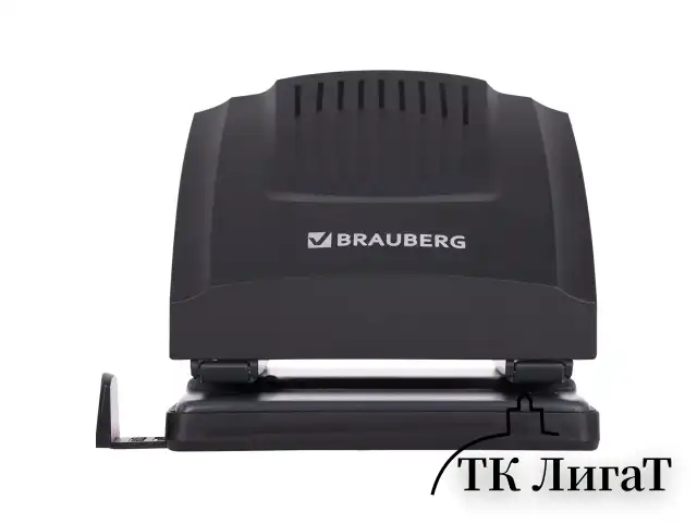 Дырокол BRAUBERG "SUPER", до 30 листов, черный, 272744