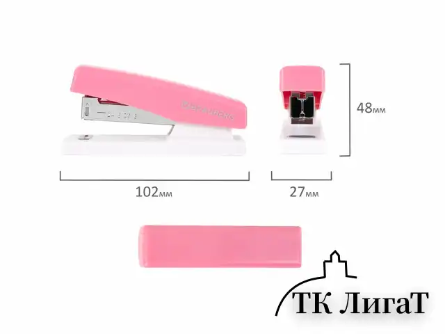 Степлер №24/6, 26/6 BRAUBERG "STYLE", до 25 листов, ассорти, 272748