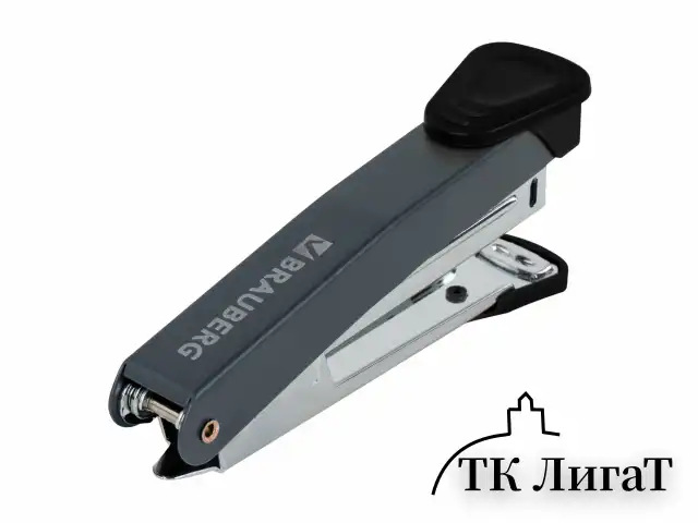 Степлер №10 металлический BRAUBERG "UNIVERSAL GT", до 16 листов, с антистеплером, черный, 272750