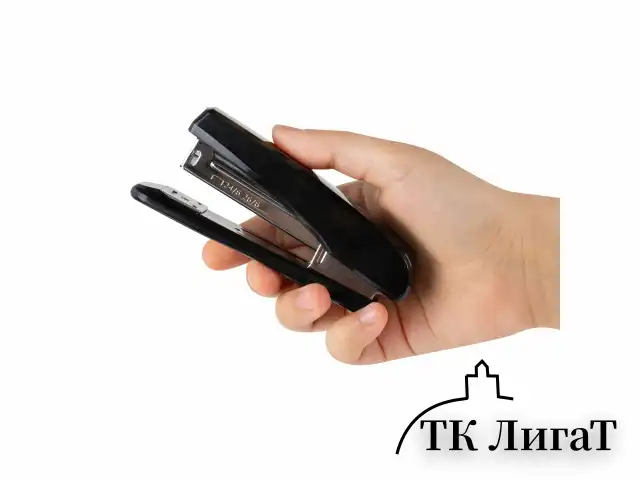 Степлер №24/6, 26/6 BRAUBERG "Standard", до 30 листов, черный, 272755