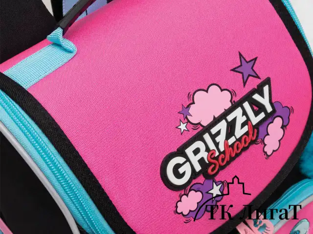 Ранец GRIZZLY анатомическая спинка, с мешком для обуви, для девочек, LIKE, 33х25х13 см, RAm-484-6/1