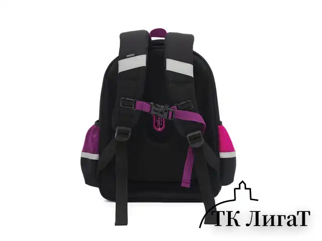 Ранец GRIZZLY анатомическая спинка, c брелоком, для девочек, COOL, 36х28х20 см, RAz-486-4/1