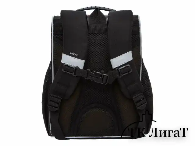 Ранец GRIZZLY анатомическая спинка, с мешком для обуви, для мальчиков, SERIOUS, 33х25х13 см, RAm-485-6/1