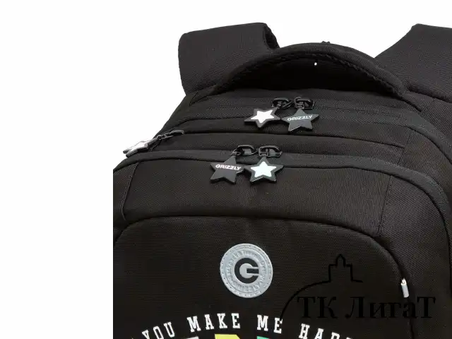 Рюкзак GRIZZLY школьный, анатомическая спинка, 2 отделения, для девочек, HAPPY, 39х26х17 см, RG-466-5/1