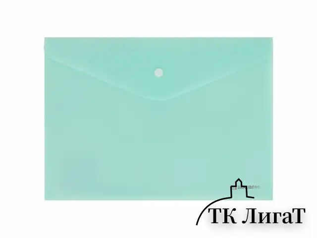 Папка-конверт с кнопкой А4, КОМПЛЕКТ 5 шт., пастельные цвета ассорти, BRAUBERG "PASTEL", 0,18 мм, 272866